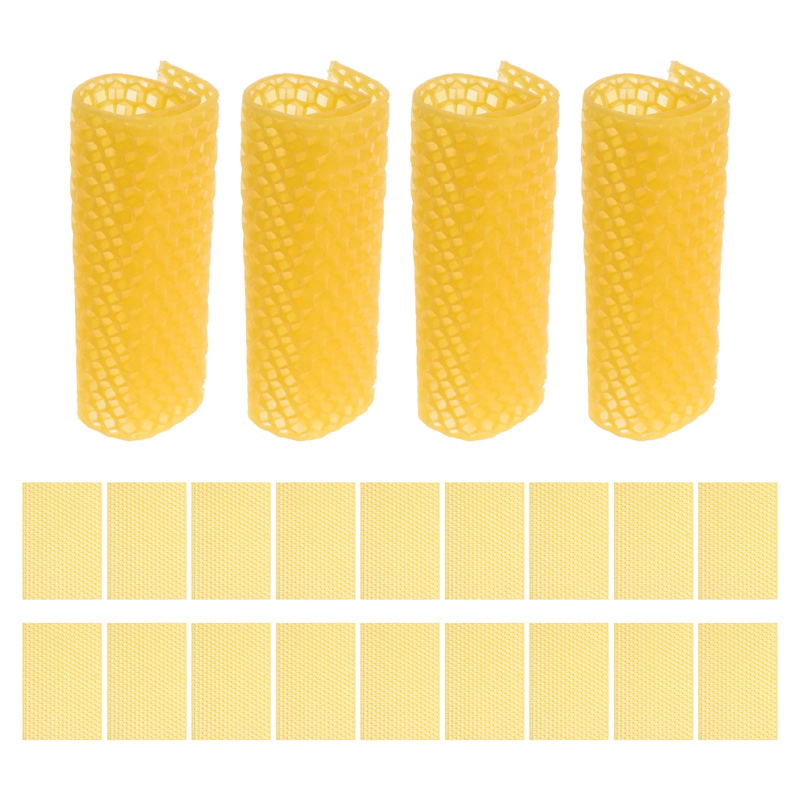 

30pcs Beeswax Sheets Beehives Natural Honeycomb Foundation For Beekeeping Diy Making Wax Sheets For Hive Frames -