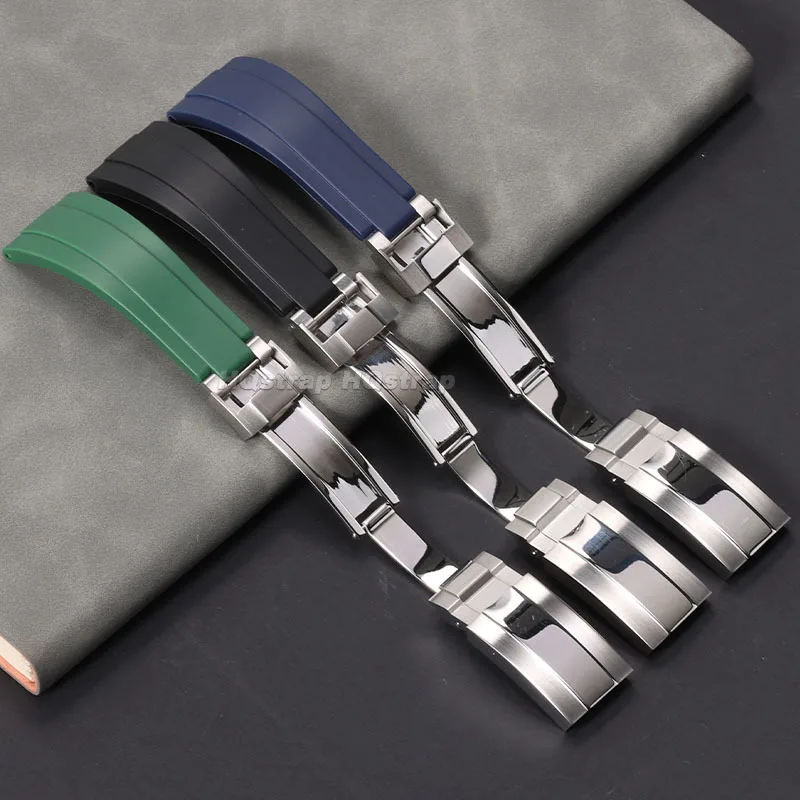 Резиновый ремешок 20 мм, силиконовый браслет, водонепроницаемый ремешок, высококачественный мягкий удобный браслет, спортивные ремешки для часов, сменный ремень