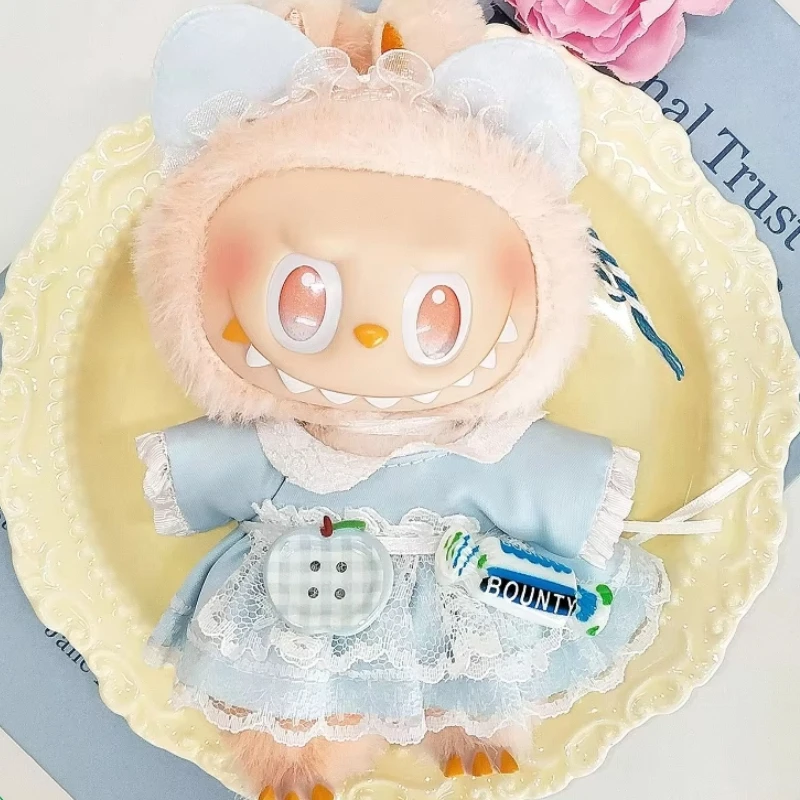 새로운 인형의 Ootd 아름다운 드레스 인형 교체 드레스 17cm Labubu 인형 드레스 인형 캐주얼 세트 어린이 선물에 적합