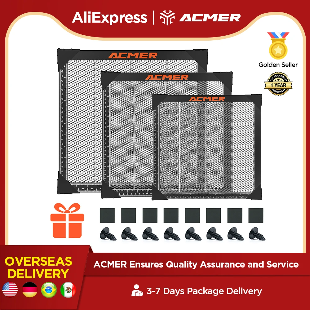 ACMER laser Tempat Tidur sarang lebah, bekerja untuk CO2 CNC diode Laser pengukir mesin pemotong sarang lebah 400x400mm 440X440mm