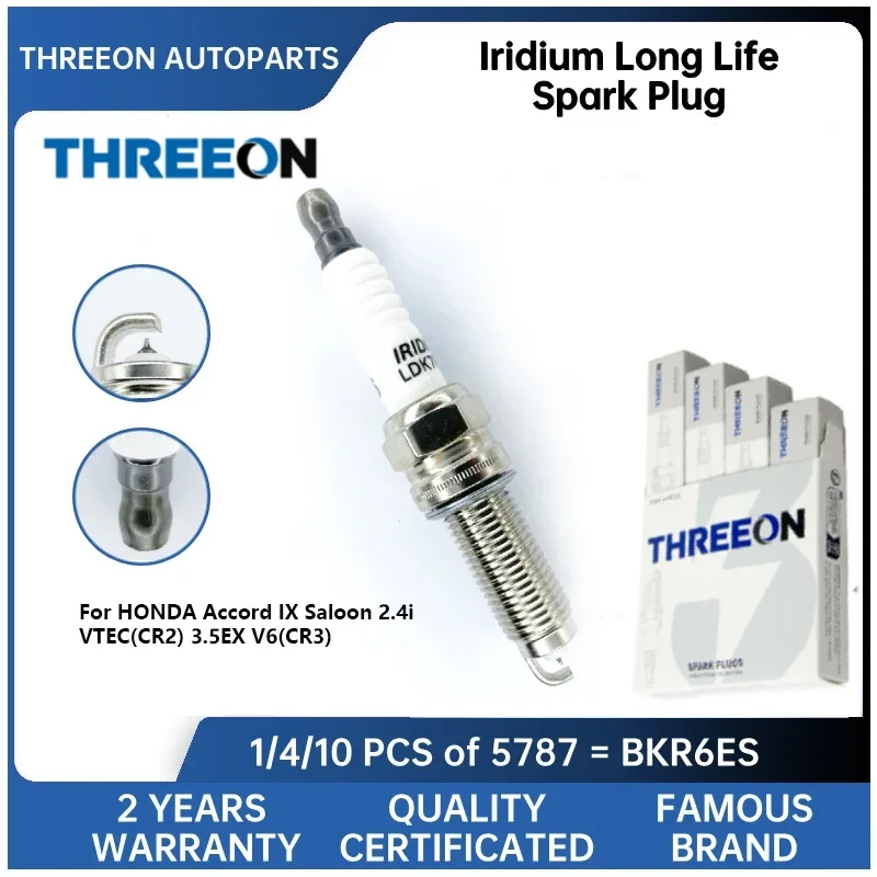 

KIRSTEN Iridium Spark Plug for HONDA Accord IX Saloon 2.4i VTEC(CR2) 3.5EX V6(CR3) 12290R40A01 12290R70A02 ILZKR7B-11S KSP5787