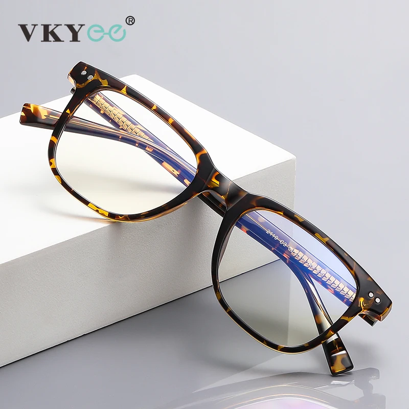 VICKY Minimalist Geometric Design Blue Light Protection Photochromic Eyewear Progressive Multifocal Customizable Prescription
