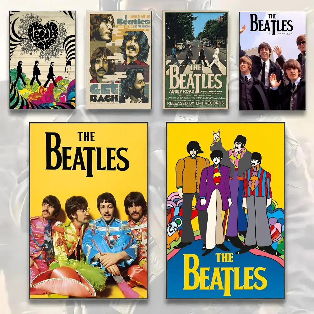 Classic Rock Band B-The Beatles Painting Calligraphy Modern Canvas Wall Art Prints for Living Room Decor | Wall Decals