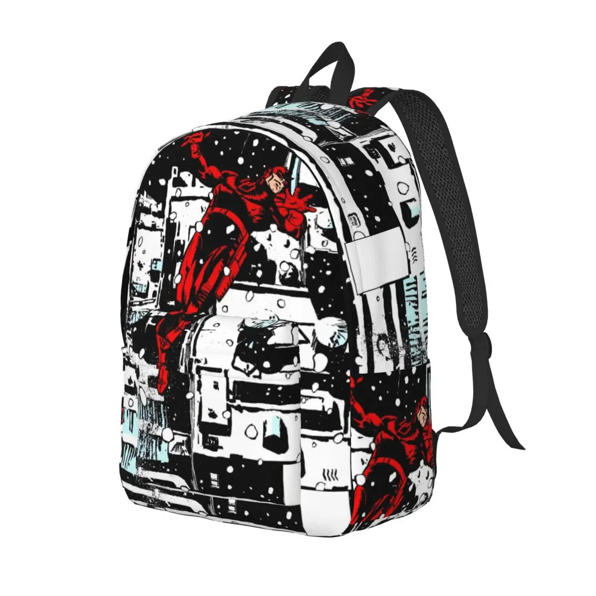 Custom 3D Print Daredevil Poster Canvas Backpack for Girls Boys School College Travel Bags Women Men Bookbag Fits 15 Inch Laptop