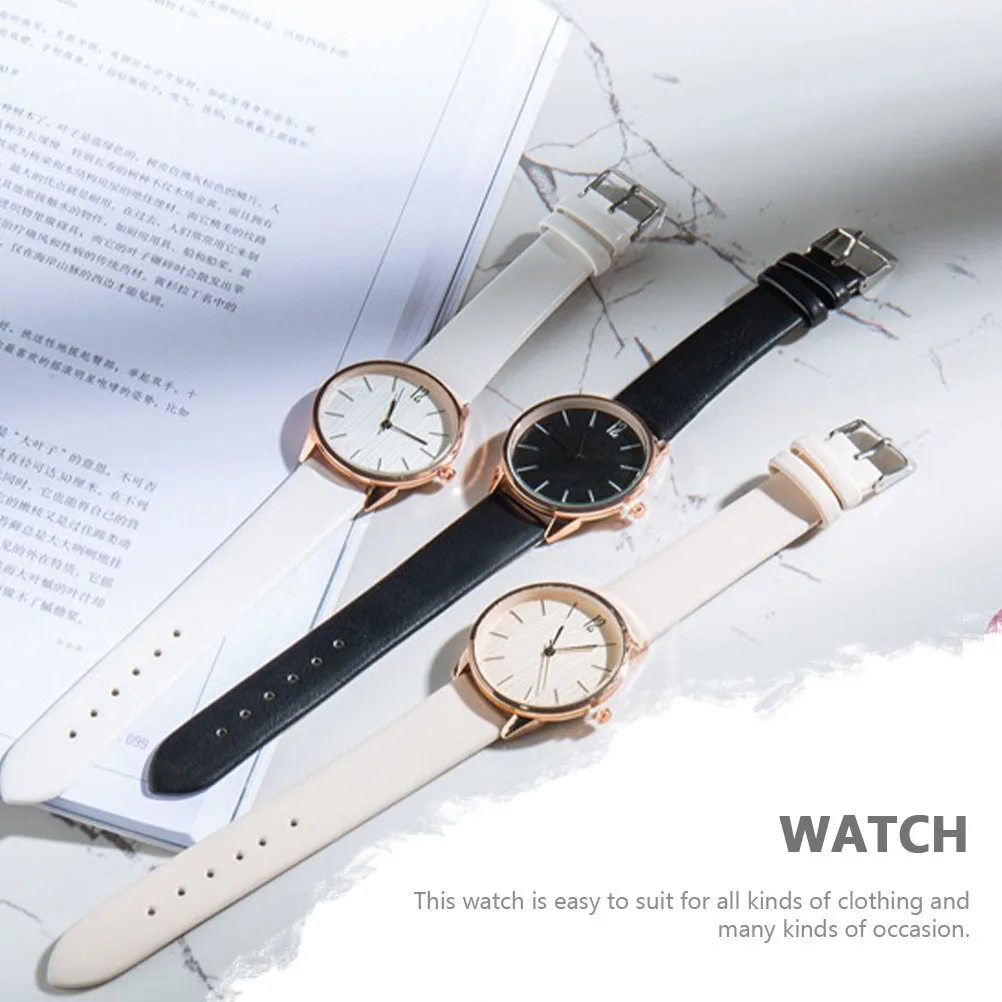 

Женские наручные часы из искусственной кожи с кварцевым механизмом, повседневные часы для повседневного ношения, дышащий ремешок, модный подарок для женщин