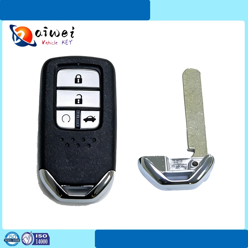 

4-кнопочный смарт-ключ для автомобиля с чипом ID47, 433 МГц, дистанционное управление без ключа для Honda Civic Sedan 10-го поколения, замена автомобильного ключа.