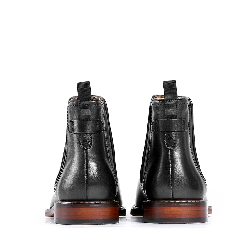 Desai Winter New Dress Chelsea Boots Genuine leather Fleece lined formal shoes Business work shoes Patent leather shoes Gifts