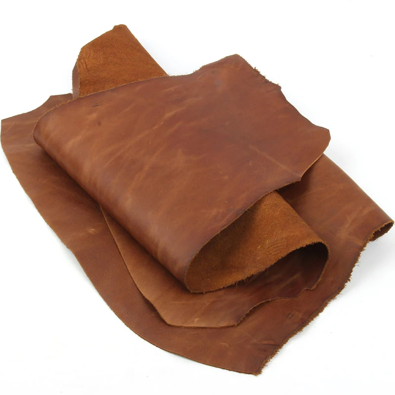 1.2mm Natural Cow Skin Leather Crazy Horse Leather Color Genuine Leather for Diy Leather Craft for Belt Wallet Bag