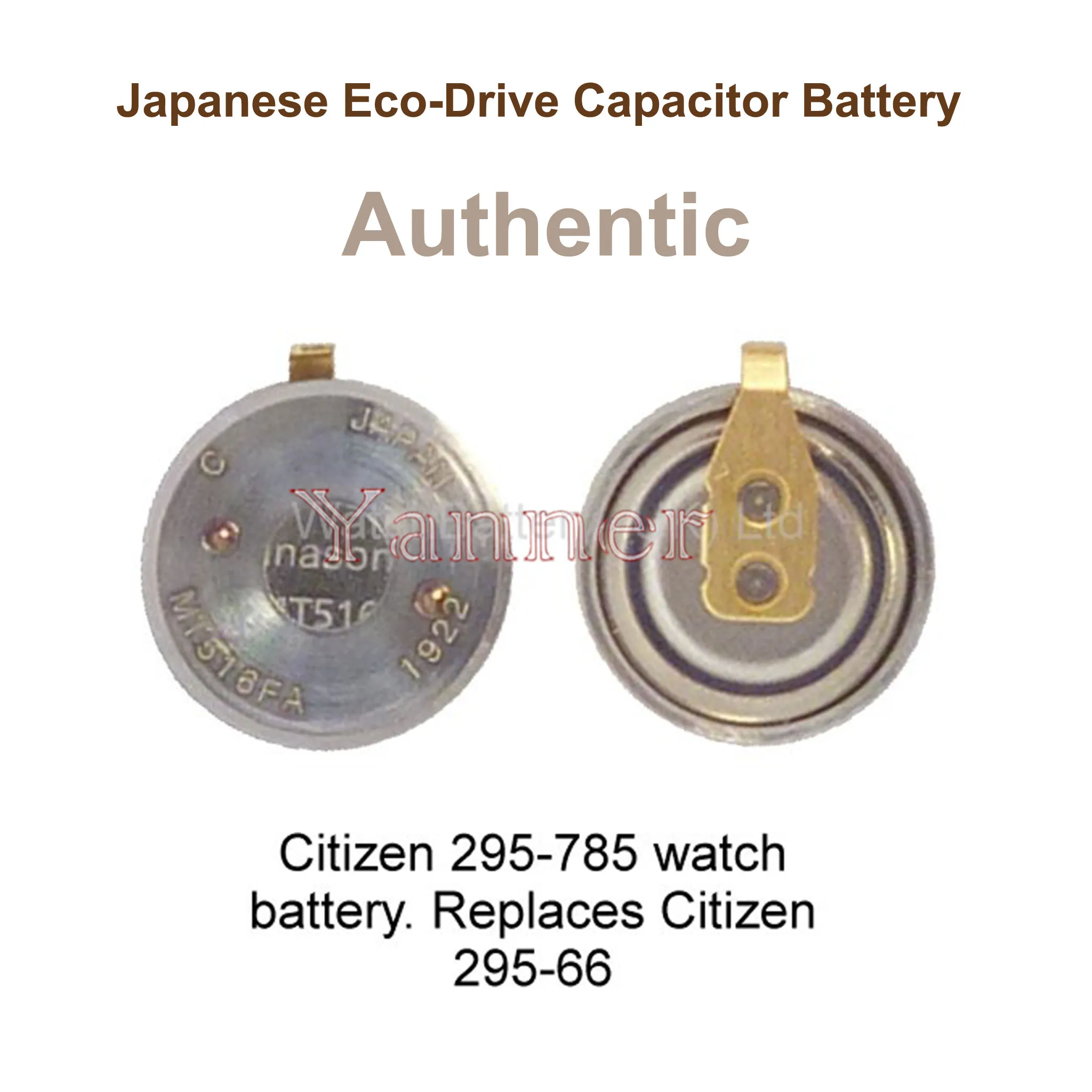 Panasonc Capacitor Battery 295.7850 for Citzen Eco-Drive G820M  Watch Part No. 295-7850 Watch Battery Accumulator MT616