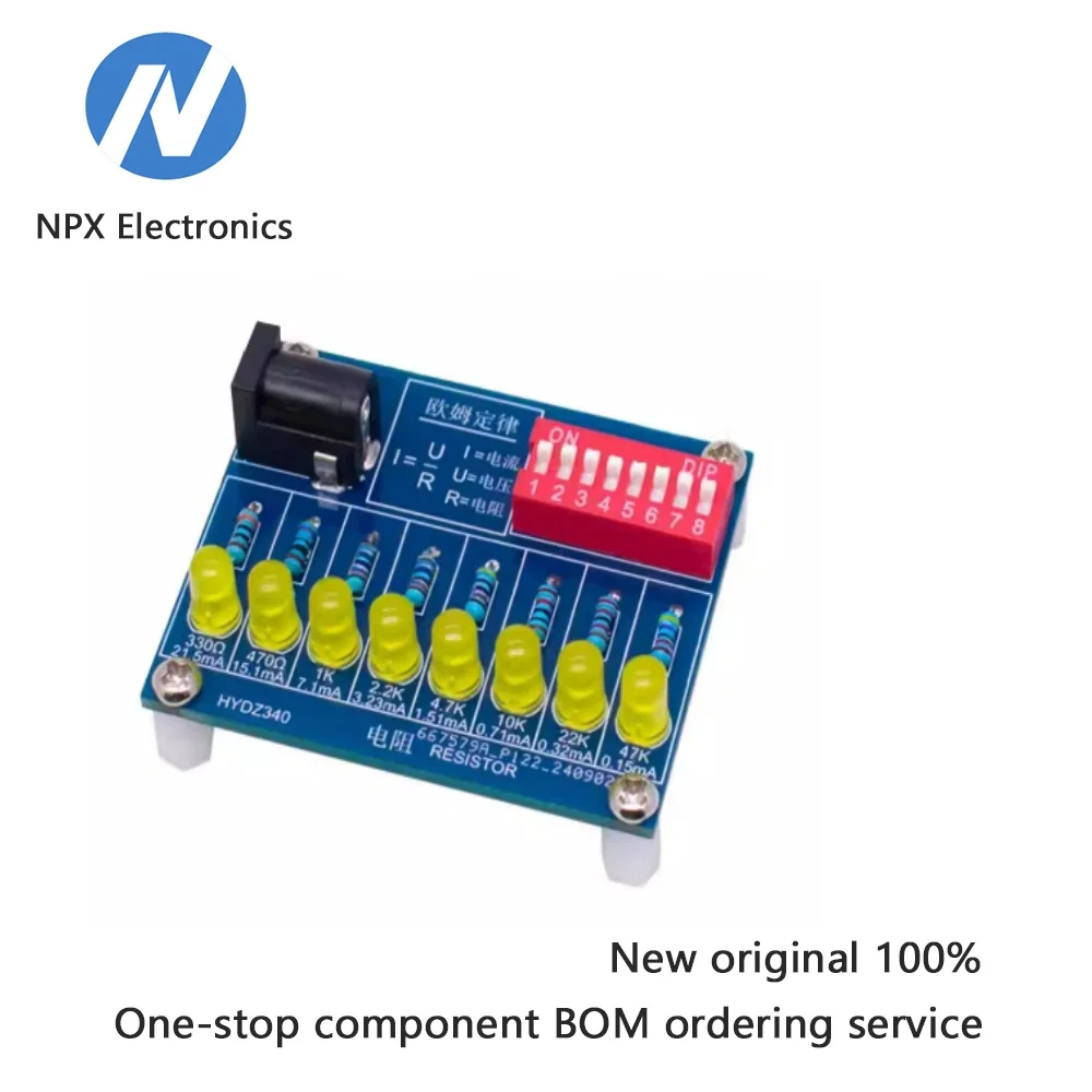 LED lamp current testing loose parts Ohm's law verification board teaching experiment training DIY electronic welding kit