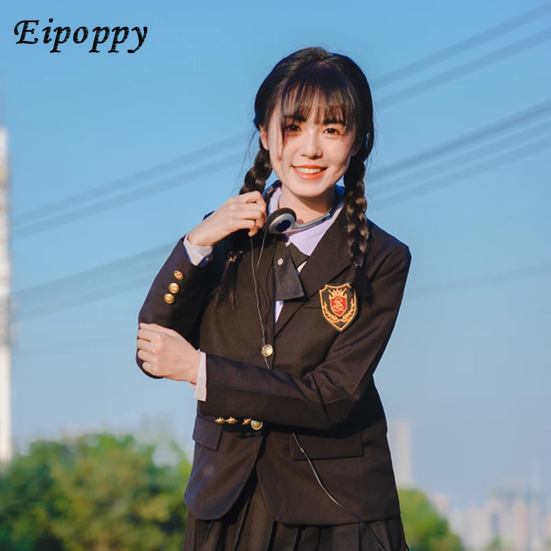 Autumn and Winter Set Korean Style Suit College Style Suit Jacket High School Student Uniform Chorus Costume