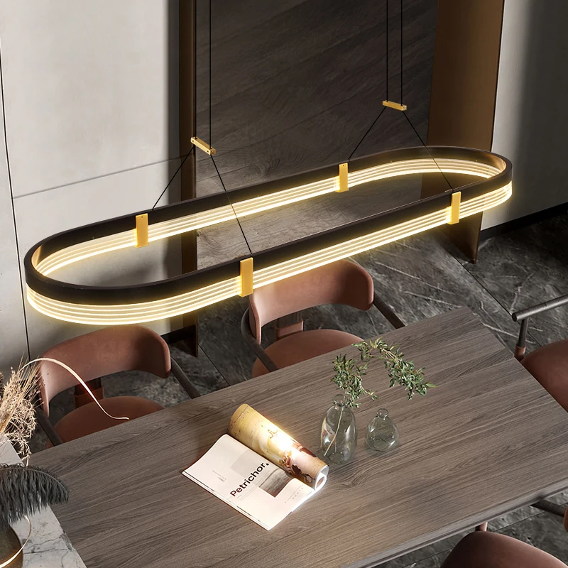Creative Bar Dining Room Light Modern Minimalist Kitchen Long Dining Table Chandelier Personality Designer Art Restaurant Lamp