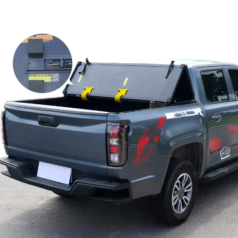 

Hard Folding Pickup Truck Bed Cover Waterproof Tonneau Cover