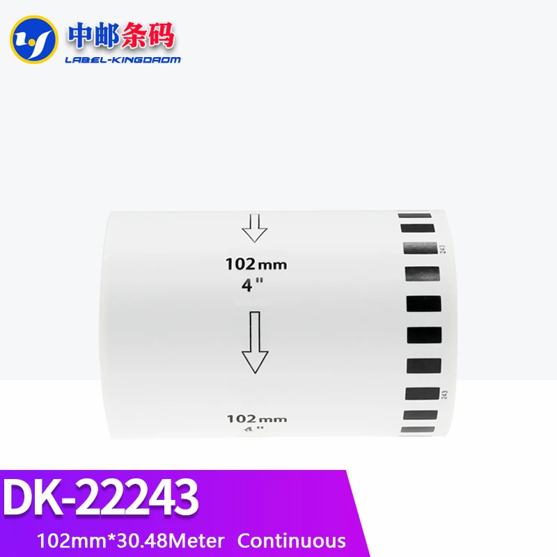 20 Rolls Brother Compatible DK-22243 Label 102mm*30.48M Continuous for QL-1050/1060N Thermal Printer DK-2243