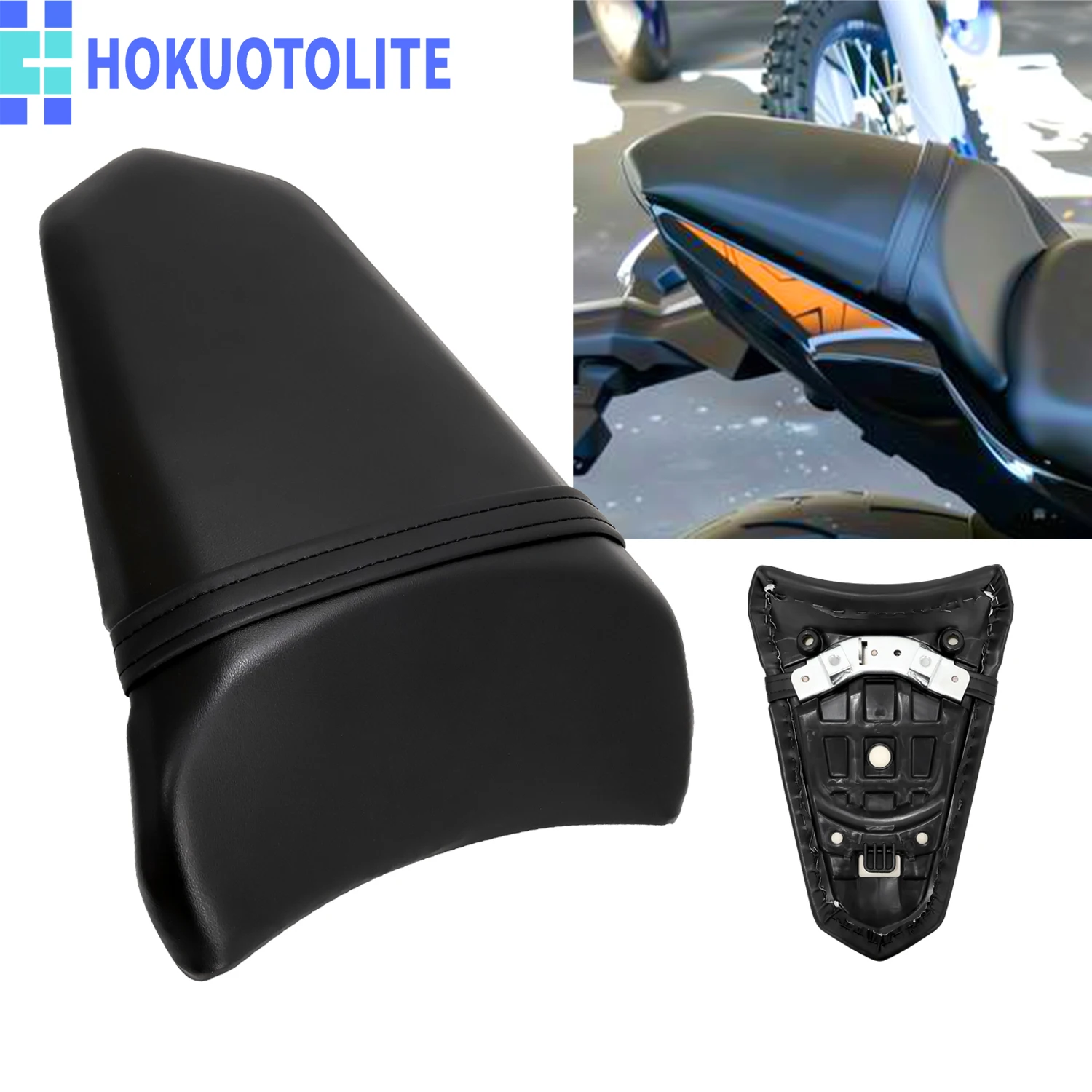 Motorcycle Accessories PU Leather Rear Passenger Pillion Seat For Kawasaki Ninja 650 EX650 Z650 2017 2018 2019 2020 2021