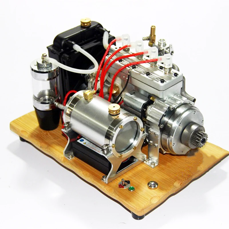 

17.5CC Inline Four Cylinder Gasoline Engine Model Electric Start Modified Engine Physics Experiment Toy