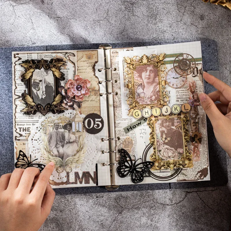 10 Stks/pak Huisdier Vintage Frame Stickers Decor Junk Journal Diy Scrapbooking Collage Fotoalbum Briefpapier Ambachtelijke Stickers