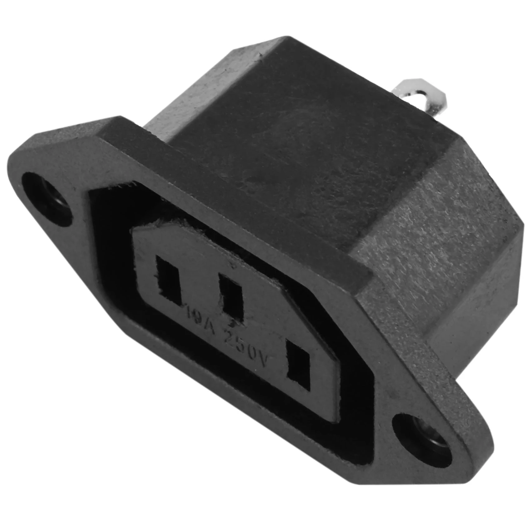 Soquete preto do conector da tomada da tomada da montagem do painel da C.A. 250V 10A IEC 320 C13