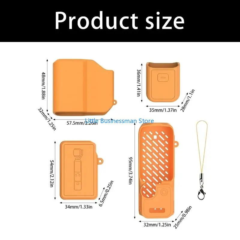 Silikonhüllen-Set mit strukturiertem für Pocket 4Pro Travel Carry Schutzhülle M76A – Detail 6
