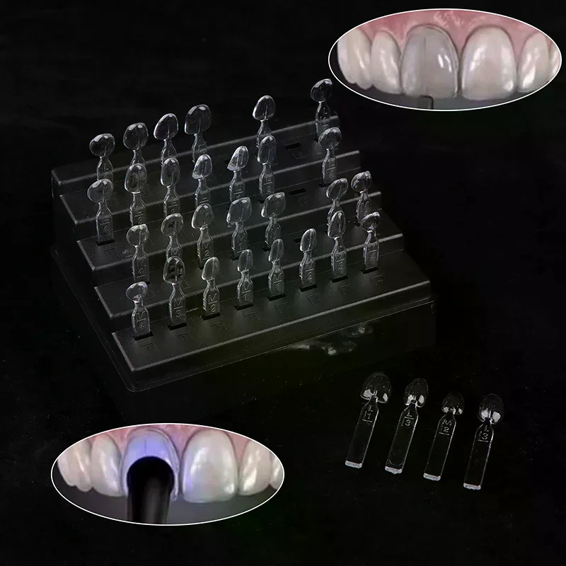 32pcs/set Dental Veneer Mould Kit Dental Direct Composite Venner System Composite Resin Mold Light  AnteriorTeeth Mould