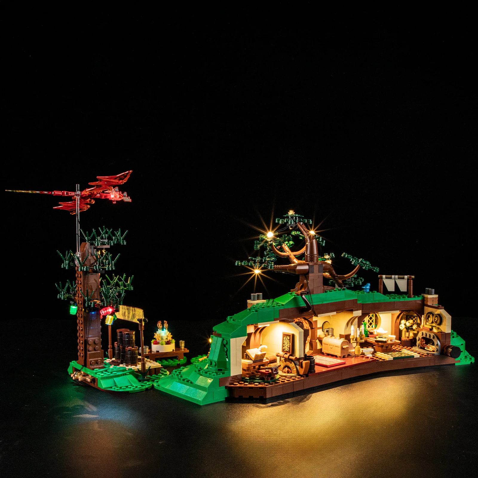 (Only LED Light No Bricks) 10354 The Shire Ideas (Not Include Building Blocks Kits Sets Model)