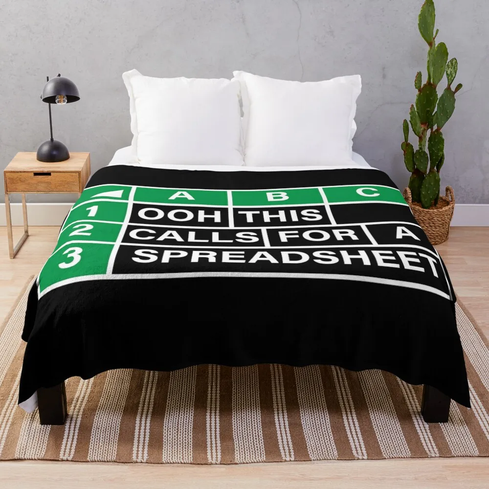 OOOH... THIS CALLS FOR A SPREADSHEET, FUNNY ACCOUNTANT GIFT Throw Blanket Bed Fashionable Vintage Blankets