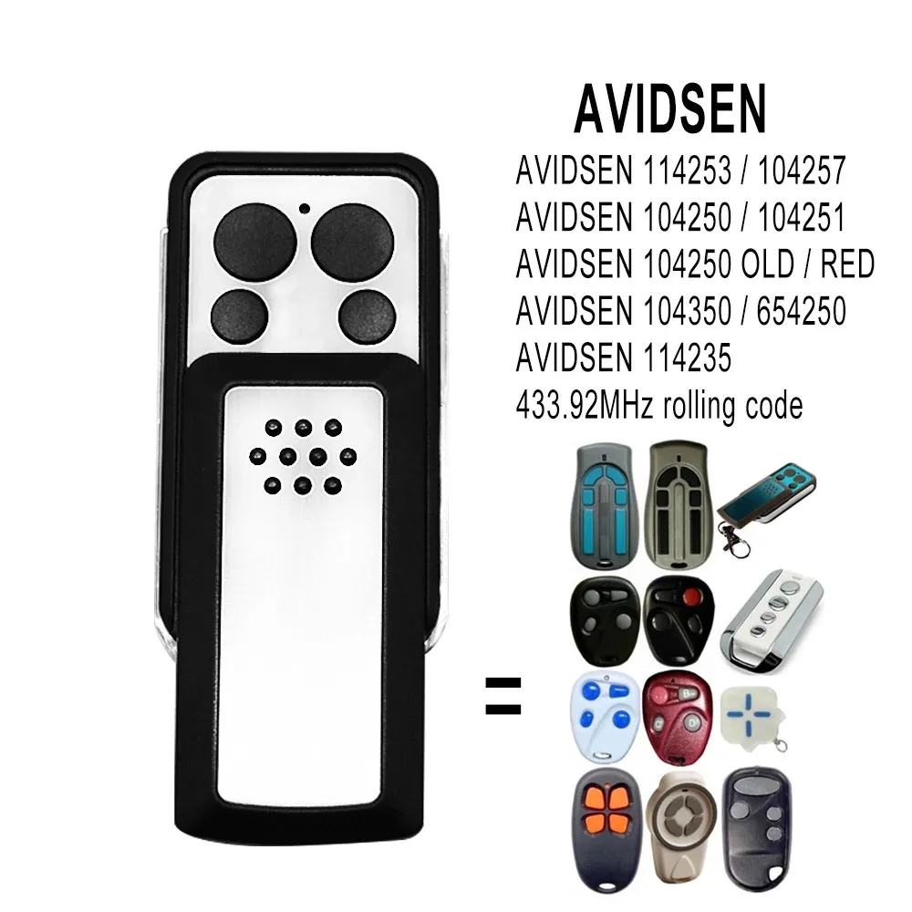 1pack Avidsen Extel Thomson AVIDSEN Garage Remote Control 433.92MHz Rolling Code Gate Door Opener