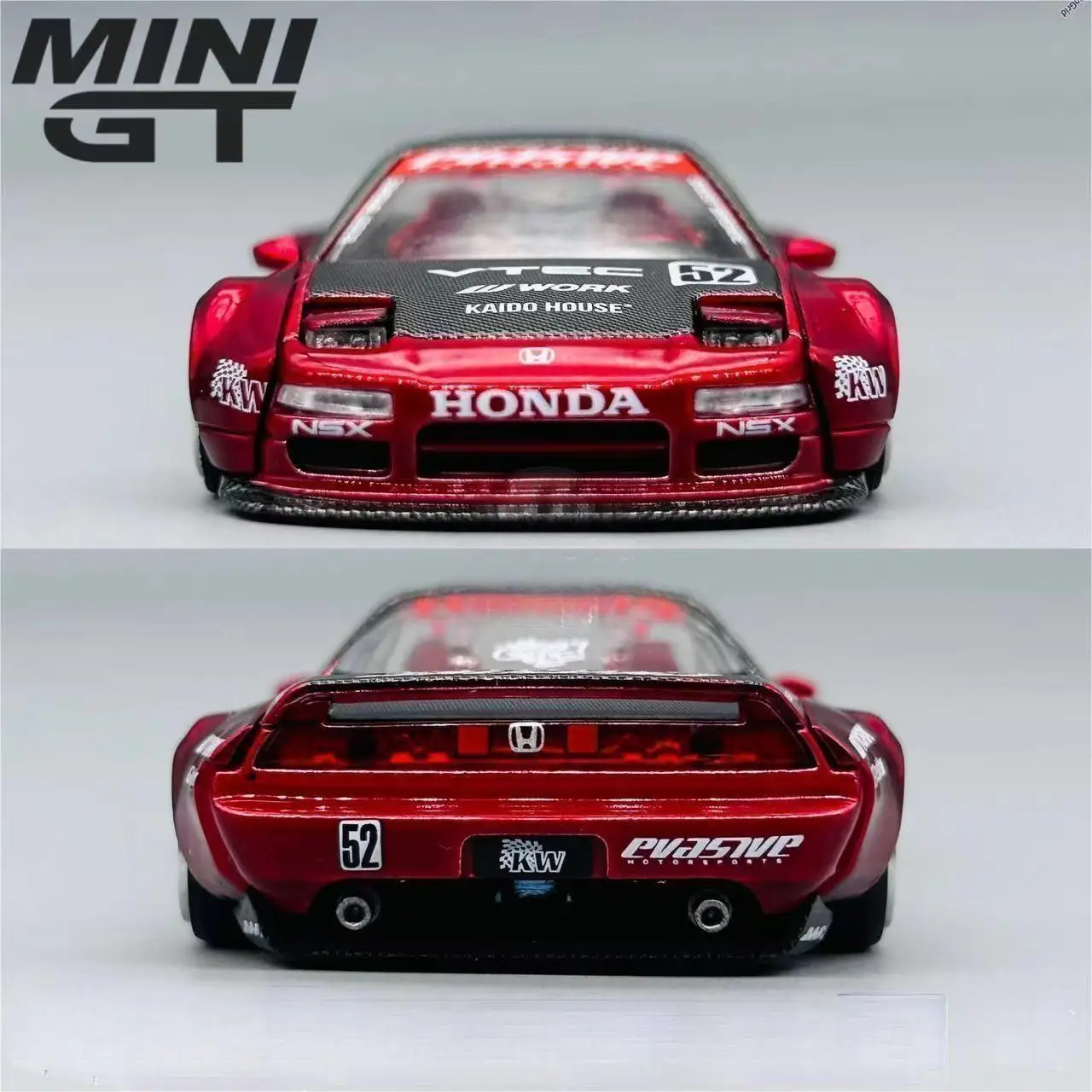 TSM KAIDO HOUSE MINI GT 1/64 KHMG094  NSX Evasive V1 Red Black  Chase Die-cast alloy car model Collection gift