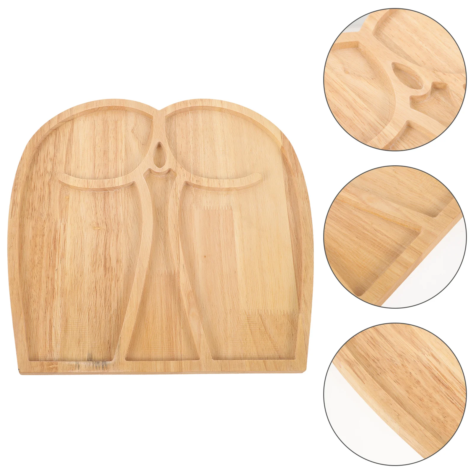 Wooden Fruit Tray 31x29cm Creative Butt Shape Serving Platter Wood Plate for Salad Snacks Home Decor Unique