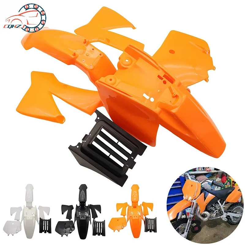 CQHZJ 3 color Plastic Body Fender Kit For KTM SX 50CC 50 50SX Mini Adventure Junior Adventur 2003-2008 Dirt Bike Pit Bike