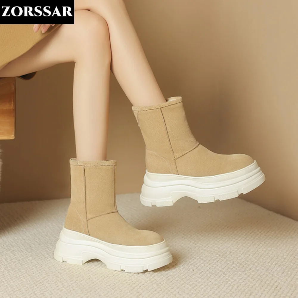 

2024 New Women Platform Boots Waterproof Snow Boots For Winter Shoes Women Ankle Boots Winter Botas Femininas Keep Warm Botines