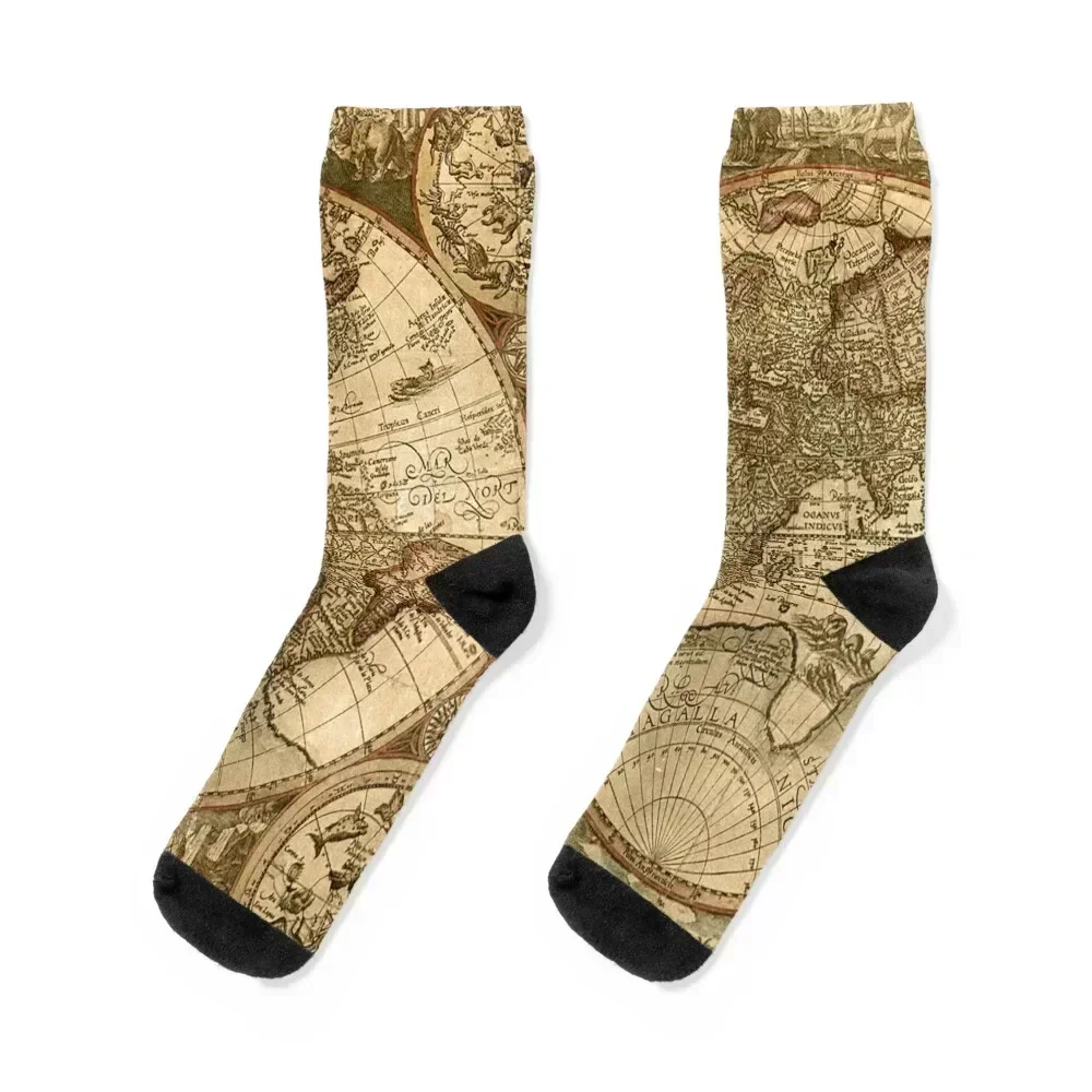 

Ancient Map Socks heated Sports christmass gift christmas gift Women's Socks Men's