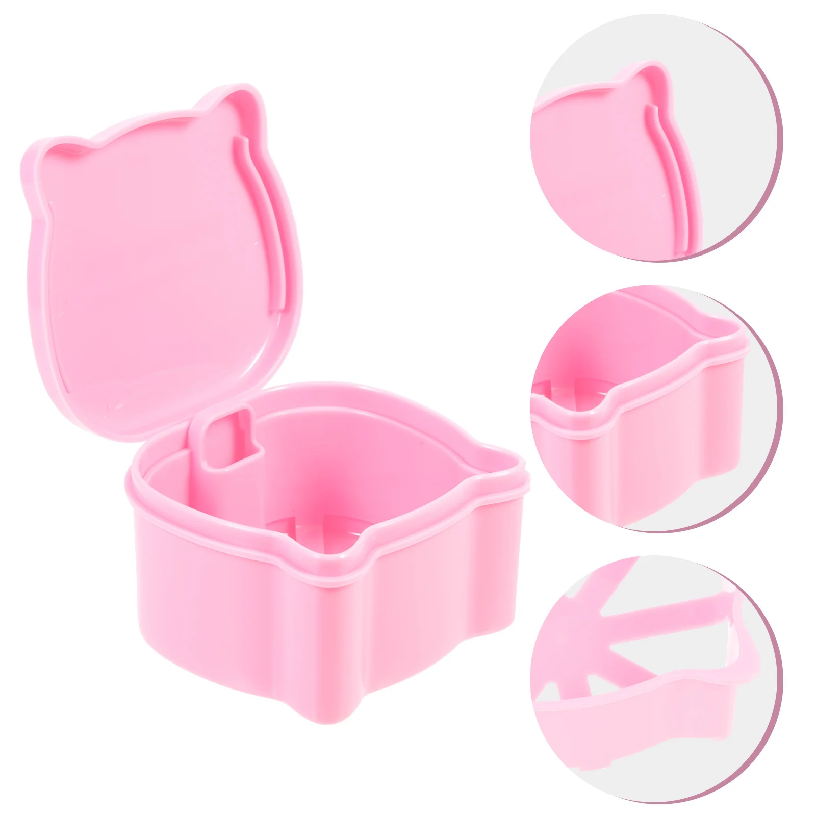 

Коробка для зубных протезов, компактный дизайн, дышащая коробка для зубных скоб для кемпинга, деловой поездки, чехол для переноски вставных зубов, фиксатор