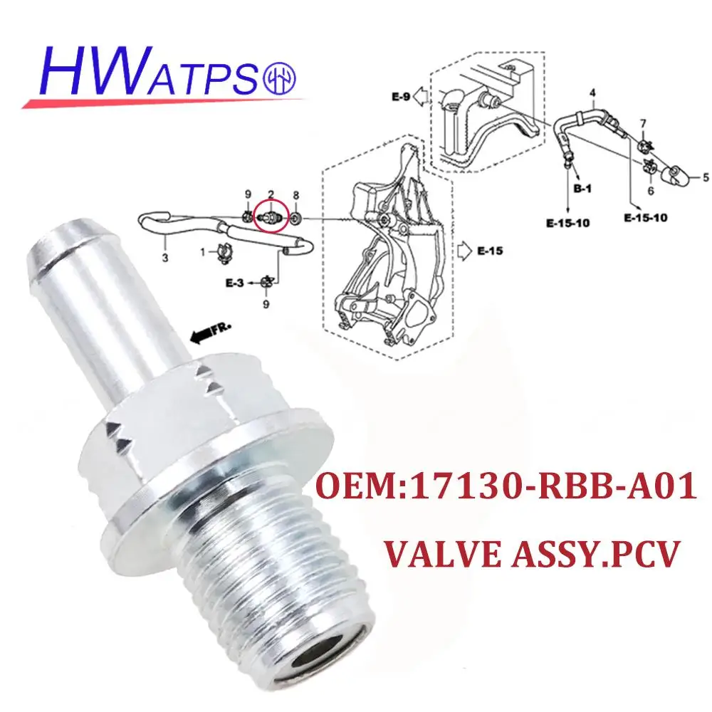 

17130-RBB-A01 For Honda Civic Accord CRV Odyssey Elysion Spirior Crosstour Insight Acura EL PCV Valve 17130-PLM-A01 17130RBBA01