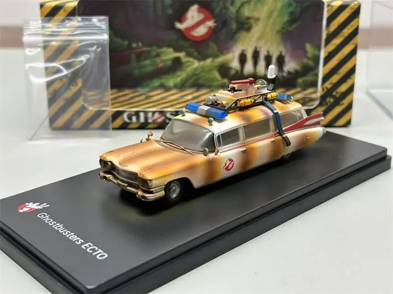 YS 1:64 Miller-Meteor 1959 ECTO-1 Ghostbusters Dirty Version Diecast Model Car