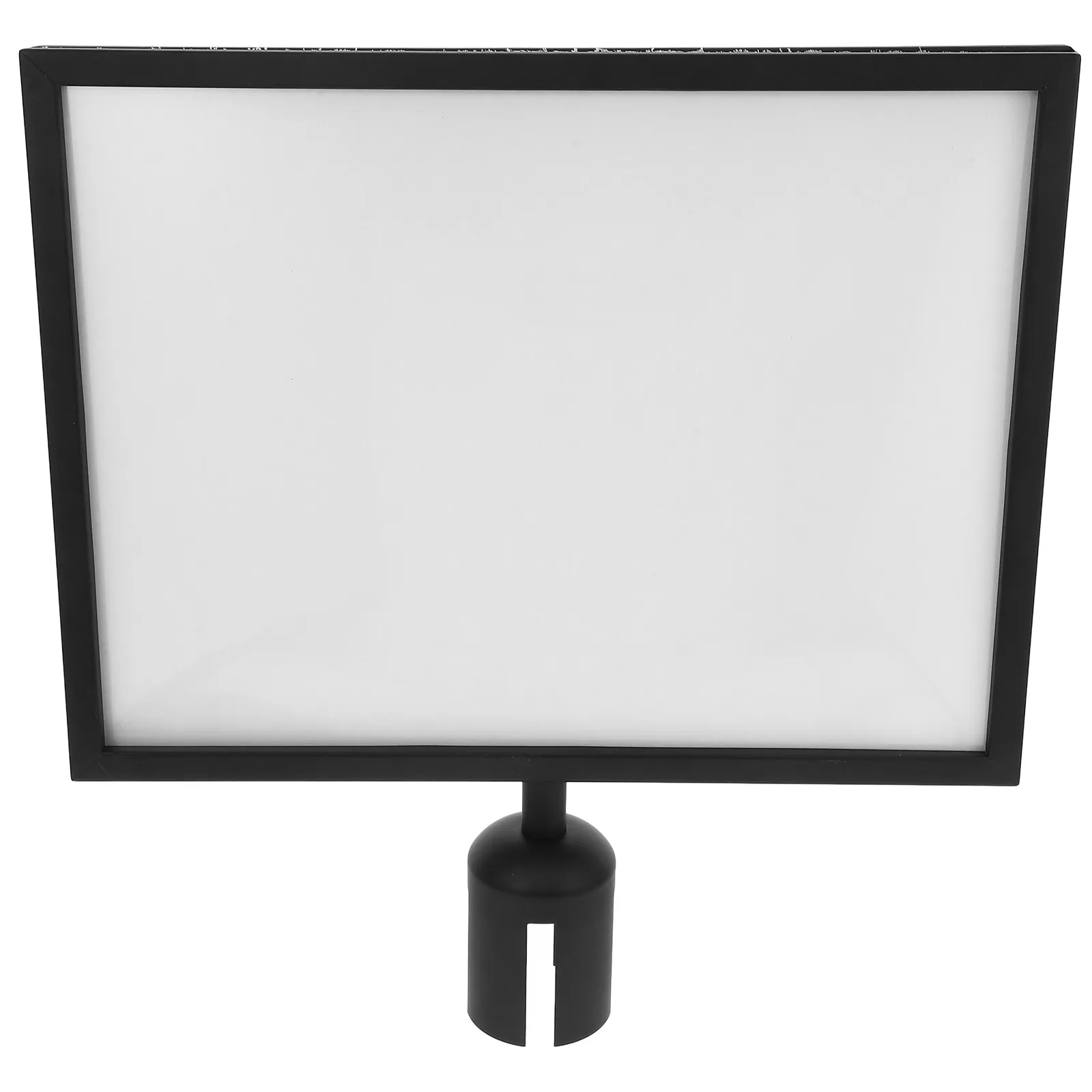 

Stanchion Sign Holder Small Portrait Vertical Frame Commercial Queue Barrier Crowd Control Retractable Belt Display