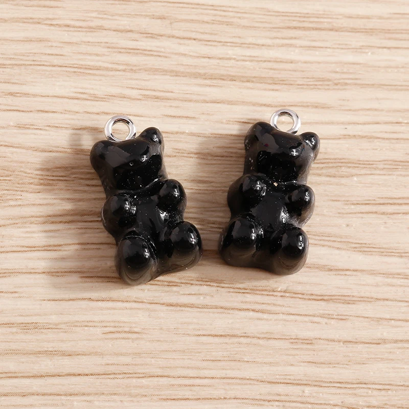 10 Stück 11 x 21 mm Cartoon-Süßigkeitsfarben, Gummibärchen-Anhänger für die Herstellung von Ohrringen, Halsketten, Armbändern, DIY-Handwerk, Schmuckzubehör – Detail 12