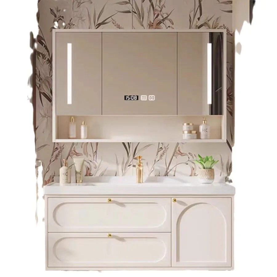 

Modern, French, bathroom, washstand, washbasin cabinet, light luxury