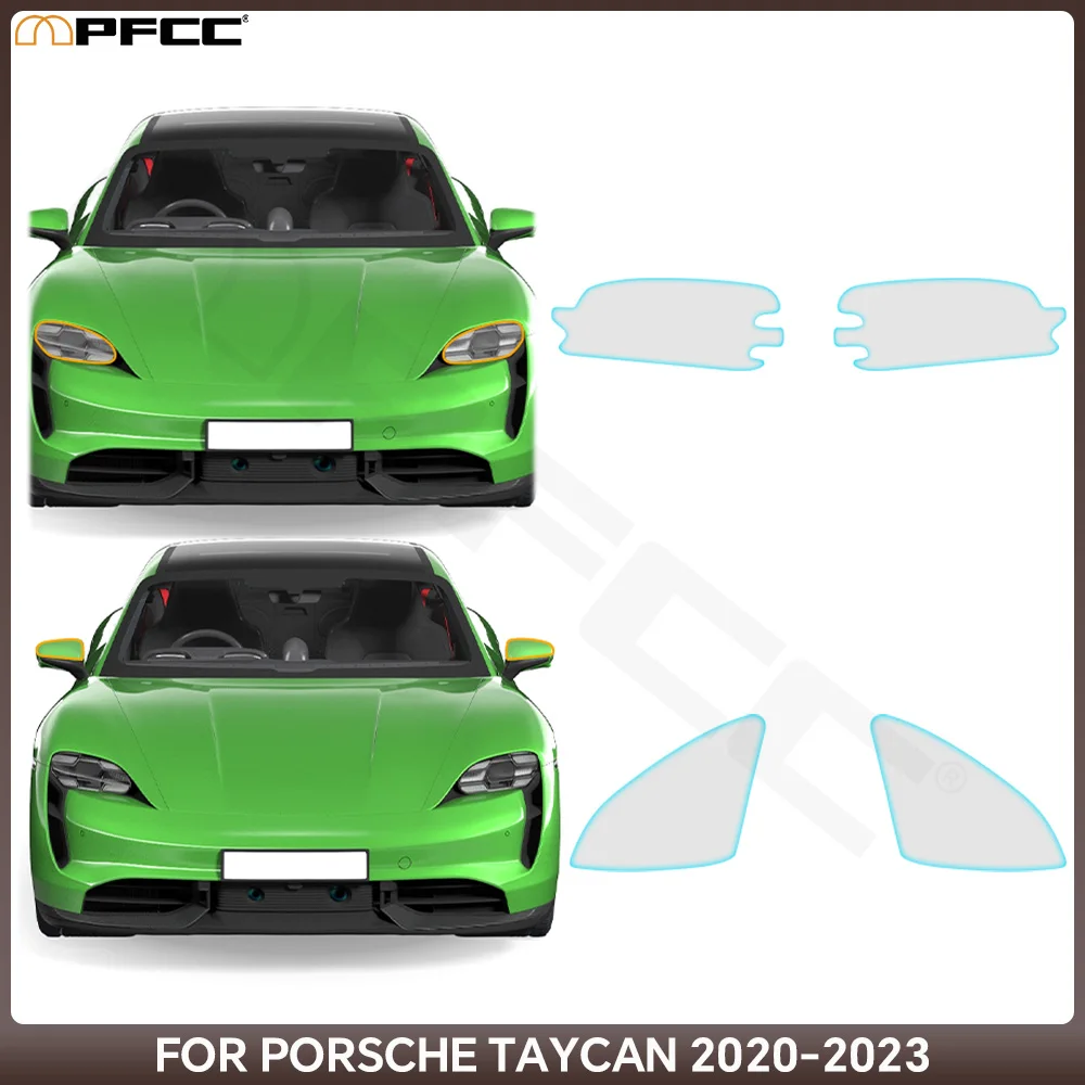 

TPU Car Headlight Protective Film For Porsche Taycan 2020 2021 2022 2023 Transparent Film Headlight Rearview Mirror Accessories