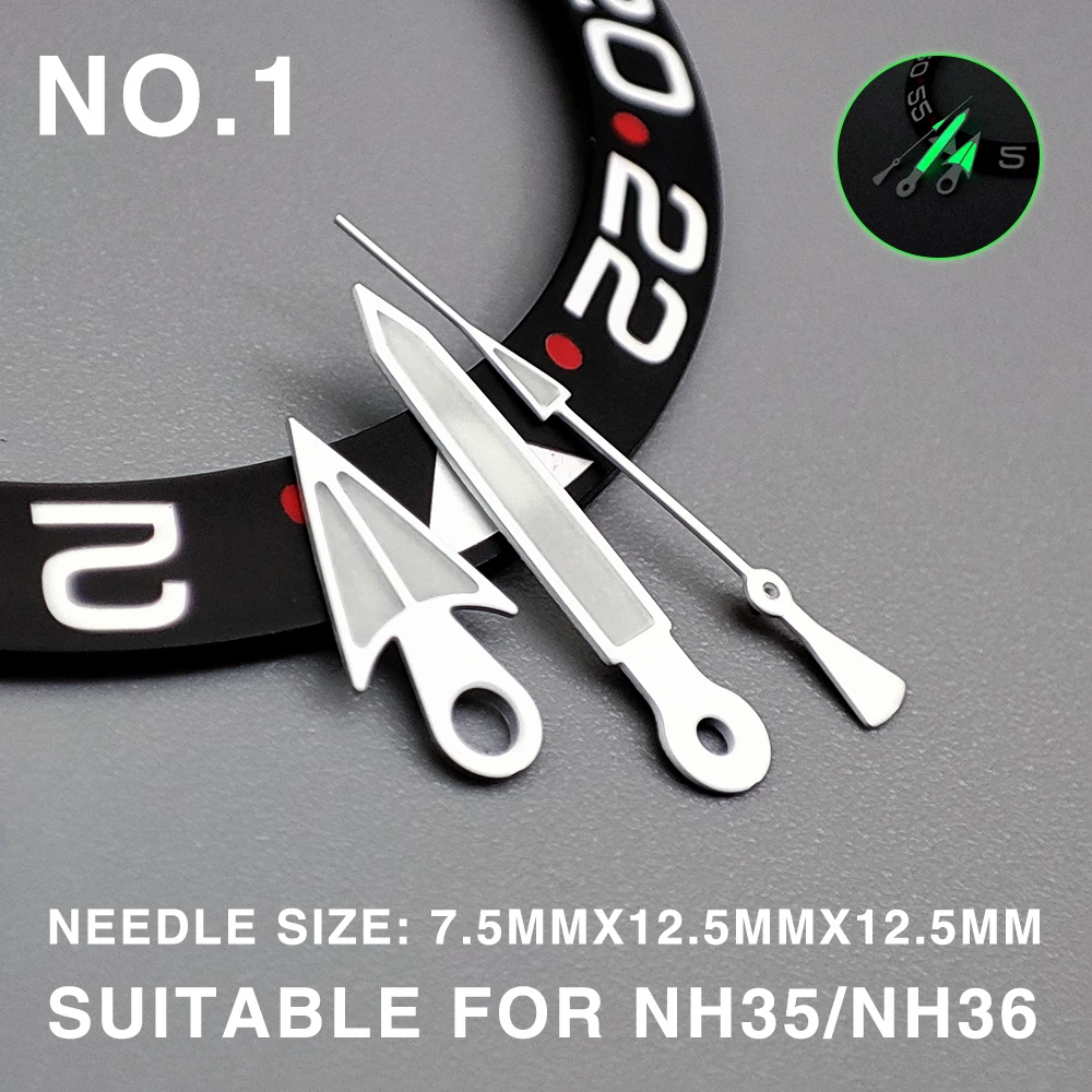 nh35 watch super bright green pointer luminous modification accessories, suitable for NH35, NH36, 4r36 movement NO.1~NO.44