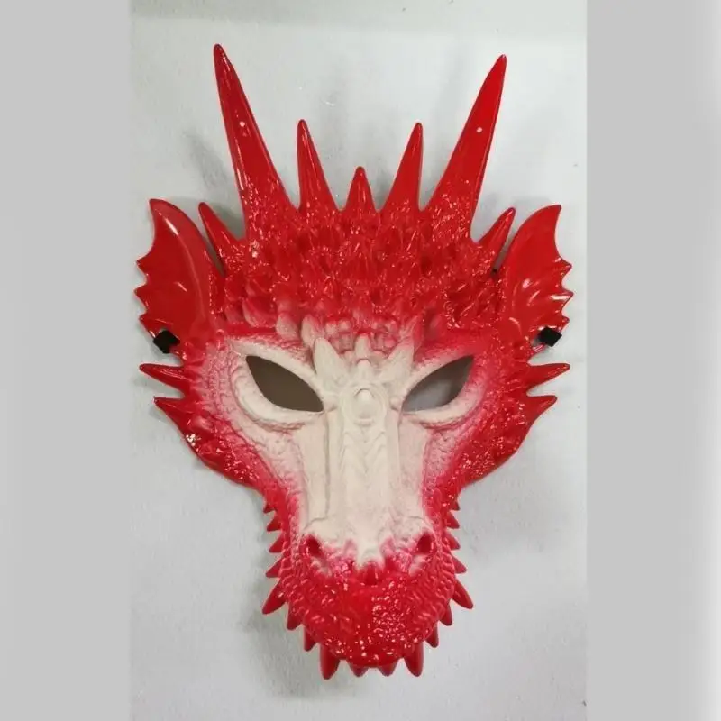 39bd Dragon Head Mask Halloween Dragon Costume for Kids Adults Festival Party Cosplay