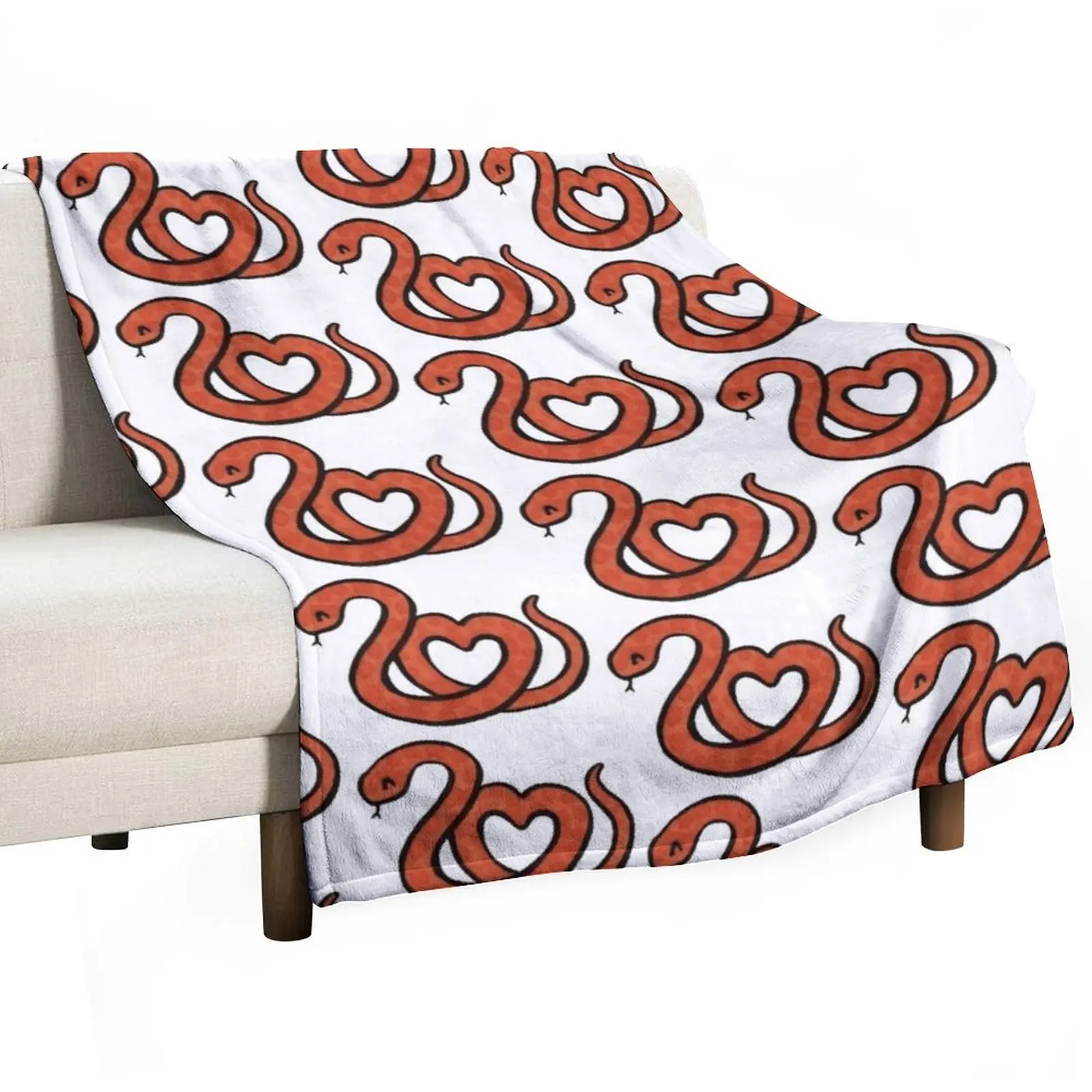 

Snake Love Throw Blanket Stylish Decor Blanket Gift for Friends Roommate