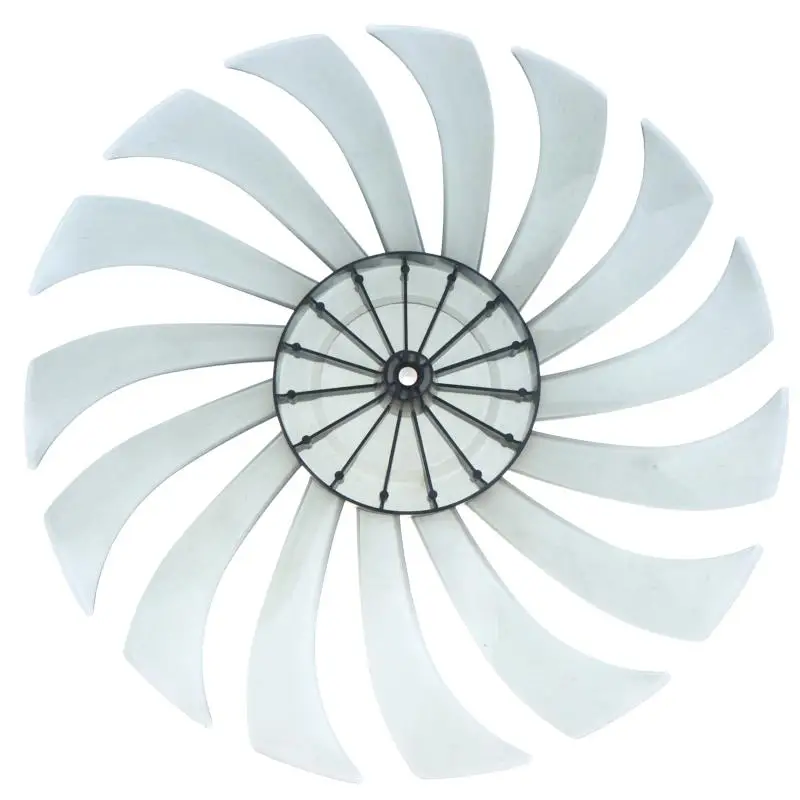 Hot 14 Inch Floor Fan Table Fan Blade With Nut Cover Household Silent Fan Blade Plastic Propeller Fan Blade 15 Leaves