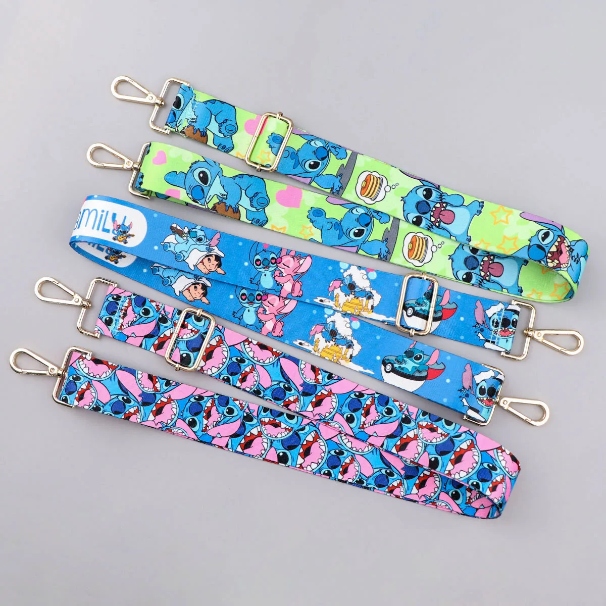 Cartoon Monster Stitch Nylon Shoulder Bag Strap Adjustable Women Handbag Strap Metal Buckle Soft Strap Shoulder Bag Accessories