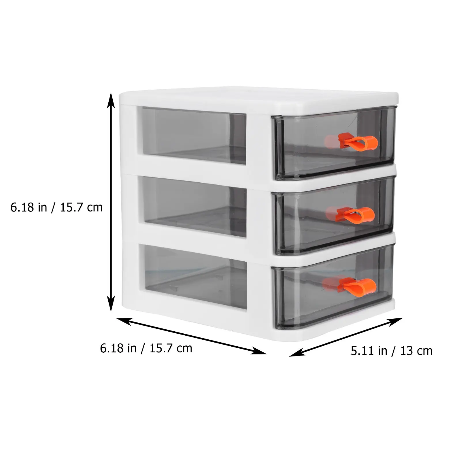 1Pcs Multilayer Storage Box White Compact Desktop Organizer Office Study Room Multi-Drawer Holder for Makeup Cosmetics