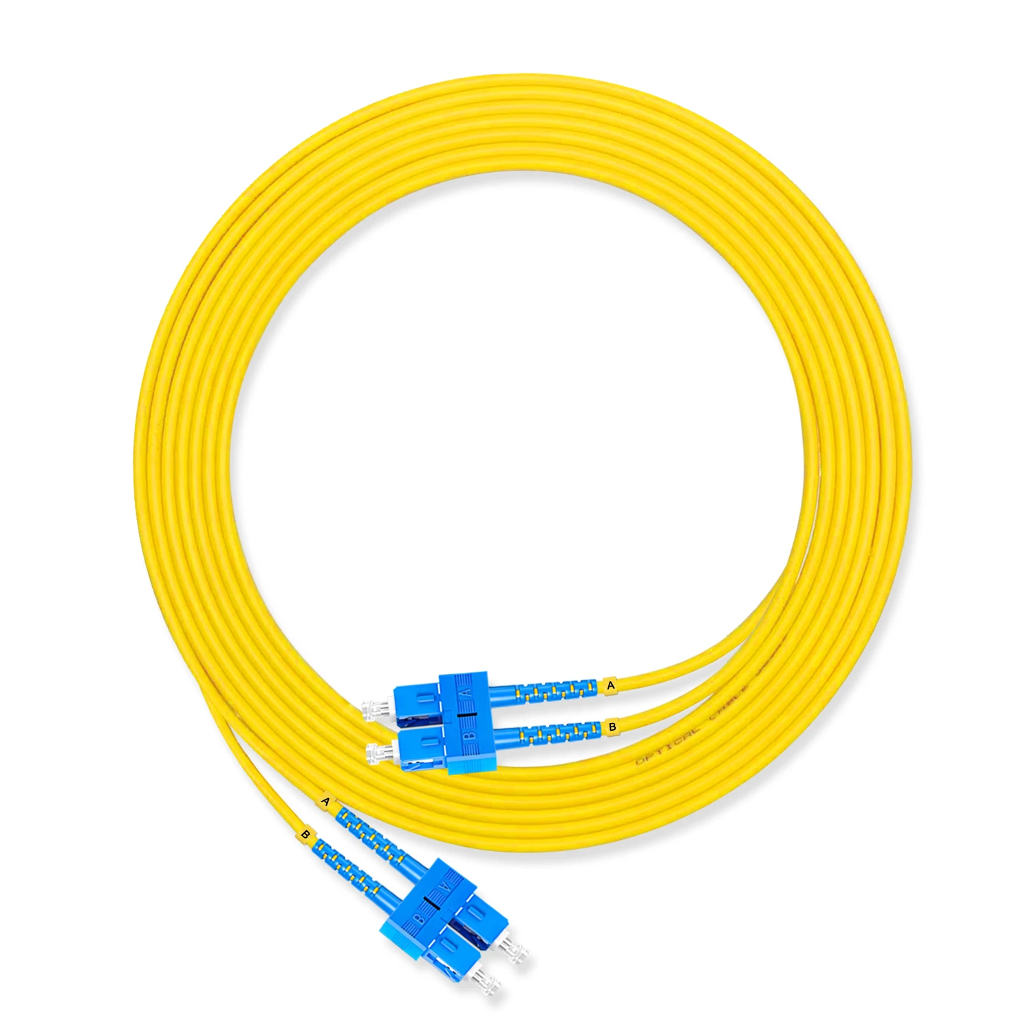 Singlemode-SC UPC Fiber Optical Patch Jumper, Cabo Duplex, 3.0mm, PVC, G652D, SM 1310 1550nm, 1m, 3m, 5m