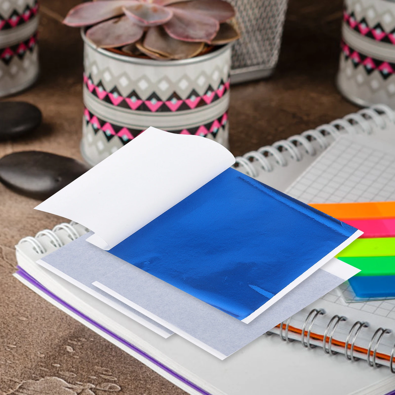 

50pcs 8x8.5cm Foil Paper Imitation Sheets Shiny Gold Foil Craft Decoration Color Foil Paper for Clay Nails Paintings S