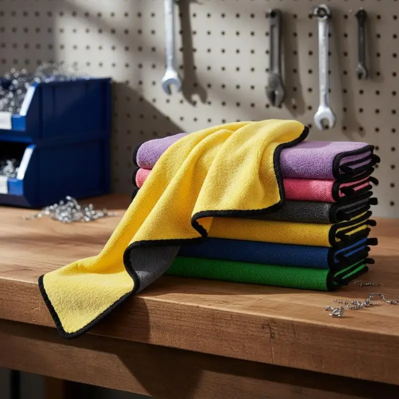 Thick Coral Fleece Car Wash Microfiber Towel Lint Free Scratch Resistant Multi Use Cloth for Auto Care Household Cleaning