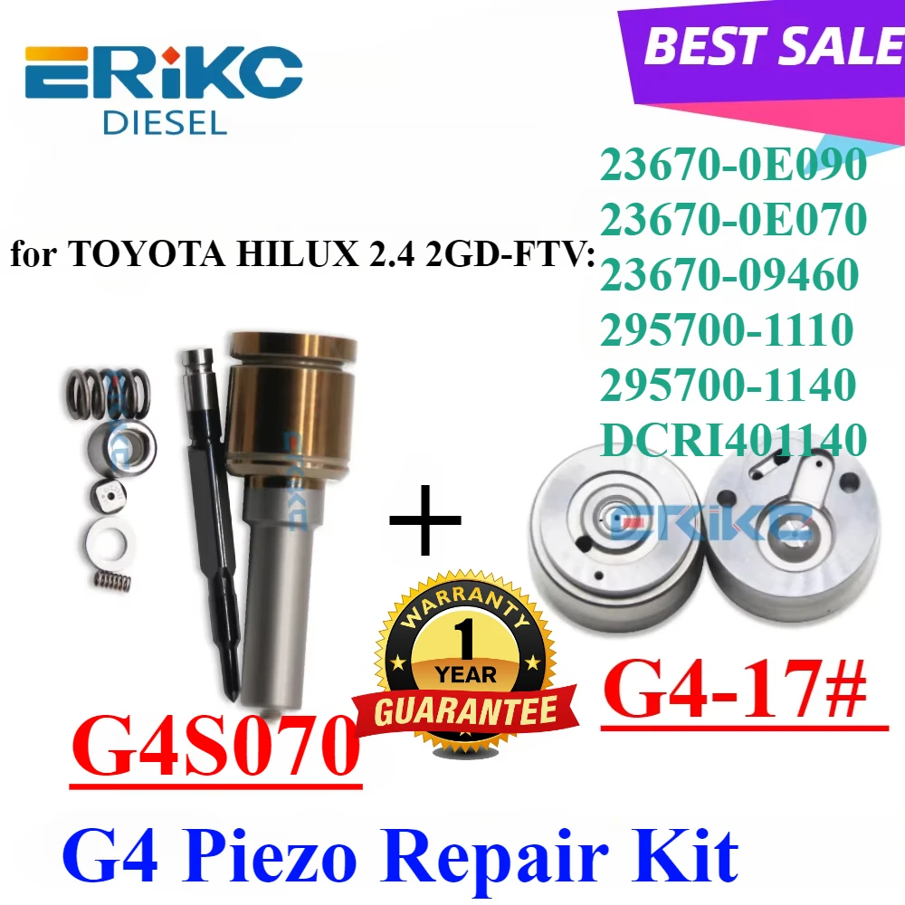 

Ремкомплекты Насадка G4S070 + Пластина VALVE G4-17 # ДЛЯ Denso TOYOTA HILUX 2.4 2GD-FTV 23670-0E090 295700 -1110 23670-0E070 DCRI 401140