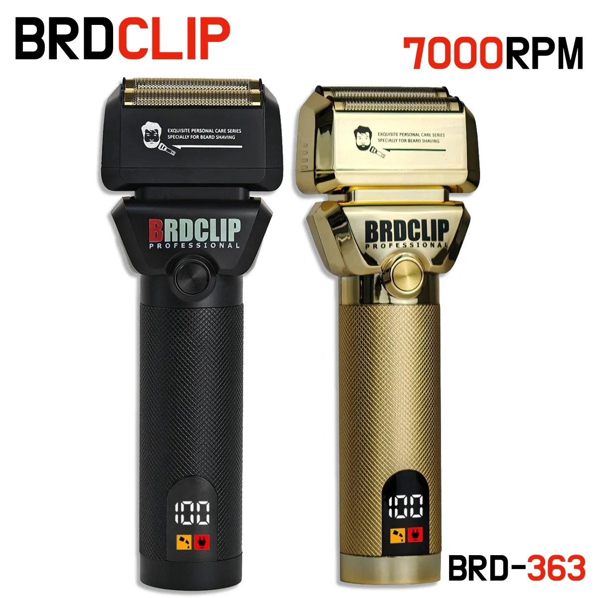 Reciprocating Shaver Men's Home 5-Knife Mesh Whitener LCD Digital Display Beard Trimmer Haircut Machine BRDCLIP FK705